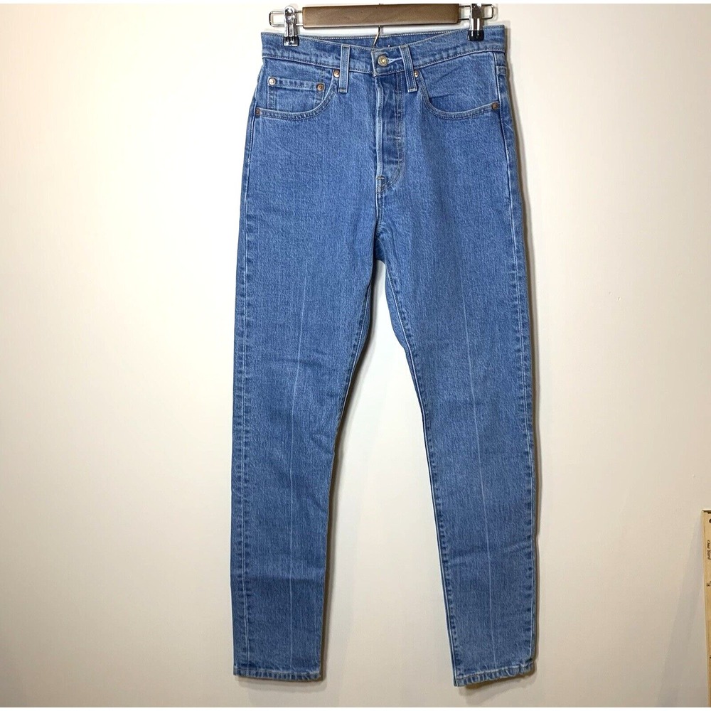 Levi's Jeans Womens 26x30 Blue 501 S Skinny Big E Button Fly Medium Wash